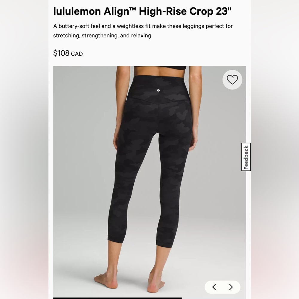 Lululemon High Rise Crop 23” - Picture 7 of 9